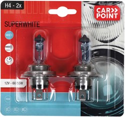 Carpoint Superwhite Autolampen H4 12V 60/55W 2 Stuks
