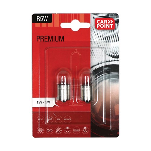 Carpoint Premium Autolampen 12V R5W 2 Stuks