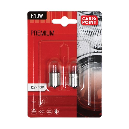 Carpoint Premium Autolampen 12V R10W 2 Stuks