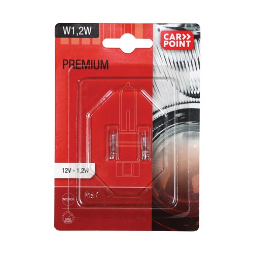 Carpoint Premium Autolampen 12V W1,2W 2 Stuks