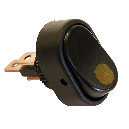 Schakelaar LED 12V 30A geel