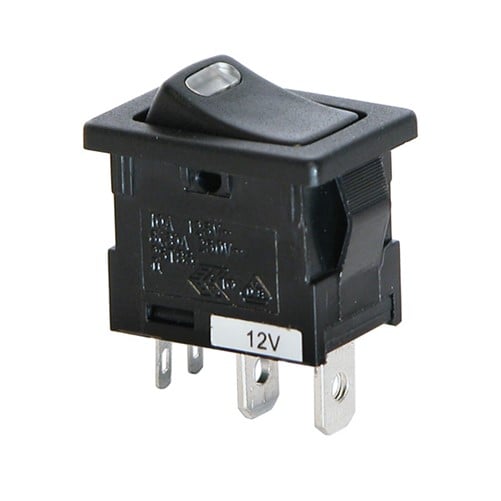 Schakelaar LED 12V 10A rood 19x12mm