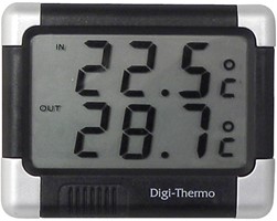 aanklager Baron Helemaal droog Thermometer Binnen/Buiten Zwart/Zilver bij Automat