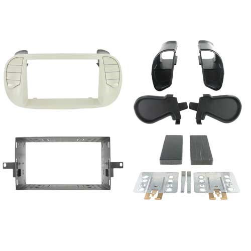 2-DIN frame Fiat 500 08-15  pearl grey