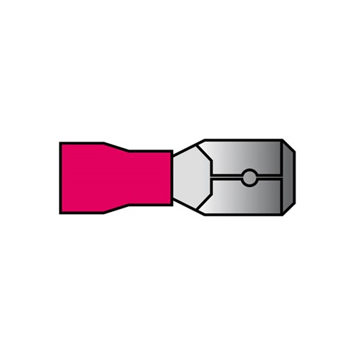 Carpoint Vlakstekker 540 Rood 6.3x0.8mm Blister 10 Stuks