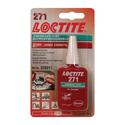 Loctite 271 Borgmiddel hoog rood 24ml