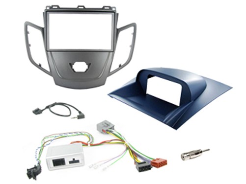 2DIN KIT Ford Fiesta 08-10 grafiet frame, display blauw
