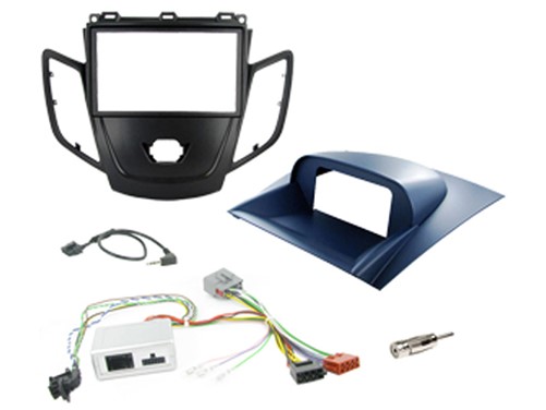 2DIN KIT Ford Fiesta 08-10 zwart frame, display blauw