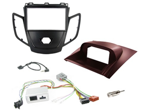 2DIN KIT Ford Fiesta 08-10 zwart frame, display rood