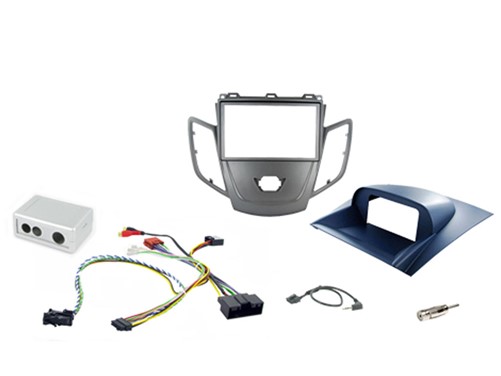 2DIN KIT Ford Fiesta 10> grafiet frame, display blauw
