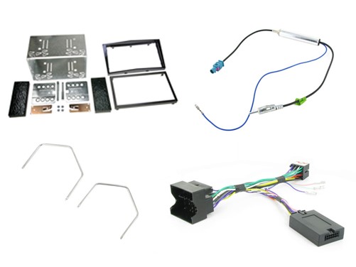 2DIN KIT Opel CAN Corsa 2009-2014 Piano Zwart