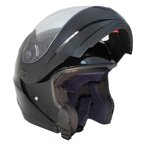 Motorhelm Systeem M Zwart Glanzend