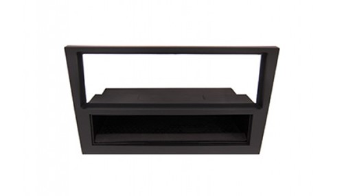 2-DIN frame Opel Renault met bakje  grijs zilver