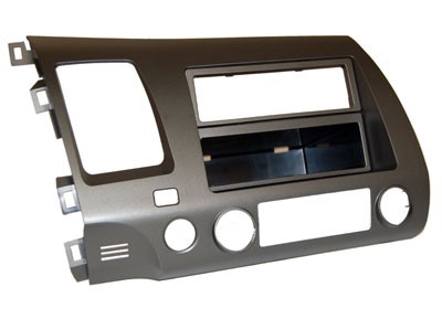 2-DIN inbouwframe met bakje, Honda Hybrid 06> grijs/bruin