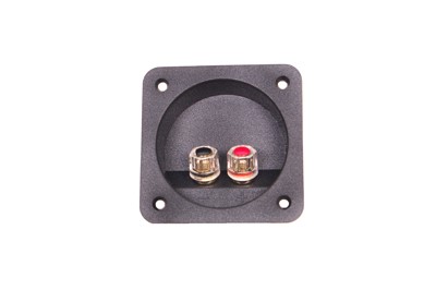 Aansluitpaneel voor woofer verguld tot 8mmÂ² draad