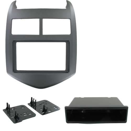 2-DIN frame Chevrolet Aveo 11-14  zwart  met bakje