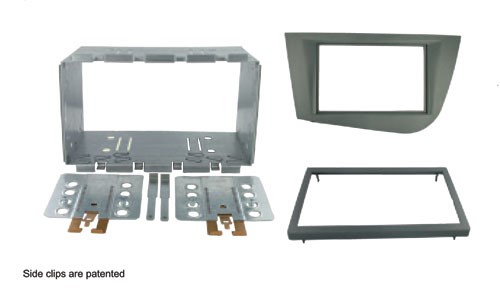 2-DIN frame SEAT LEON 2008-- Licht zilver