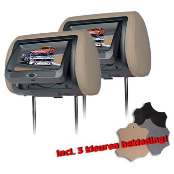 gesponsord boot Isolator Bullit Universele Hoofdsteun Met 7inch LCD+DVD (set van 2) - Nieuw -  Verpakking Ongeopend bij Automat