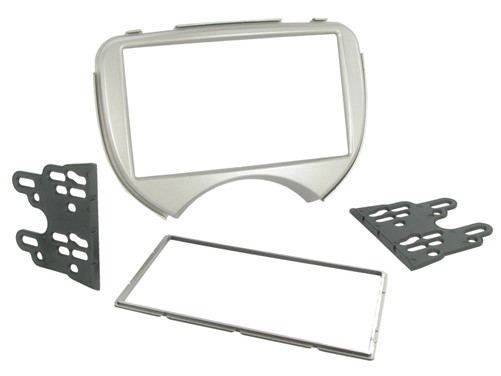 2-DIN frame NISSAN MICRA 2011 -> zilver