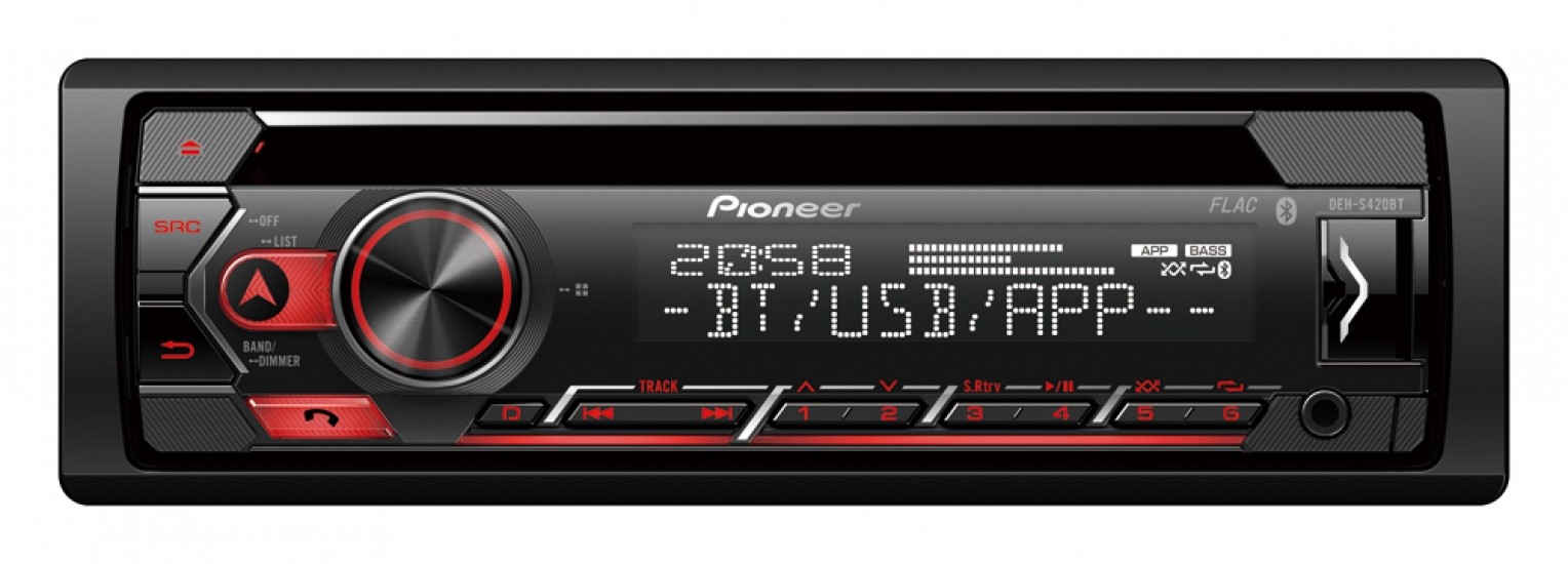 symbool Inleg Kaarsen Pioneer DEH-S420BT Autoradio met CD-speler bij Automat