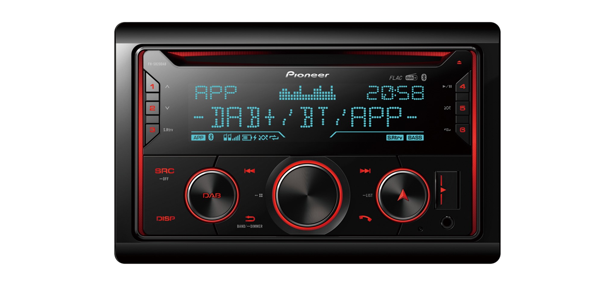 Tenen grafisch vertegenwoordiger Pioneer FH-S820DAB Autoradio met CD-speler bij Automat