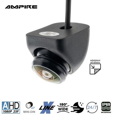 Ampire - KCA903 - AHD (1080p) mini camera verstelbaar, 180 graden (Stuks)