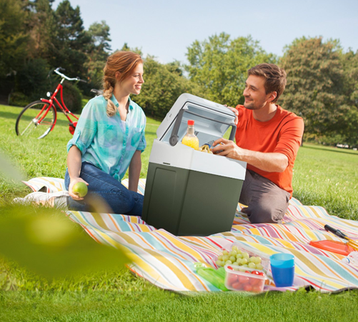 MVA AC/DC Thermoelectric Cooler, 24 Liter, green/white