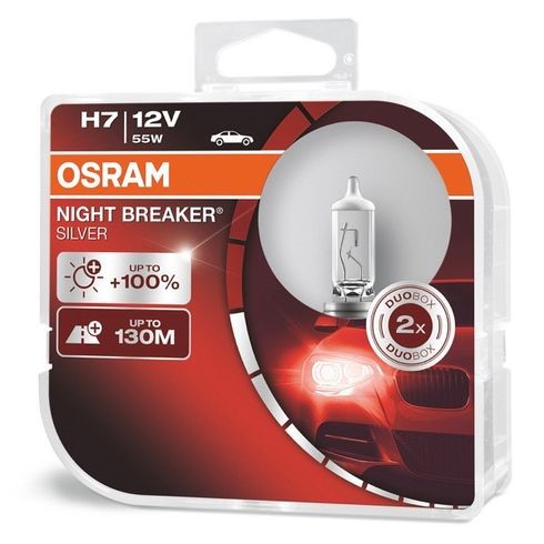 Osram Night Breaker Silver Halogeen lampen - H7 - 12V/55W - set Ã  2 stuks