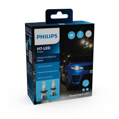 Philips LED H7 Ultinon Pro6000 BOOST Streetlegal
